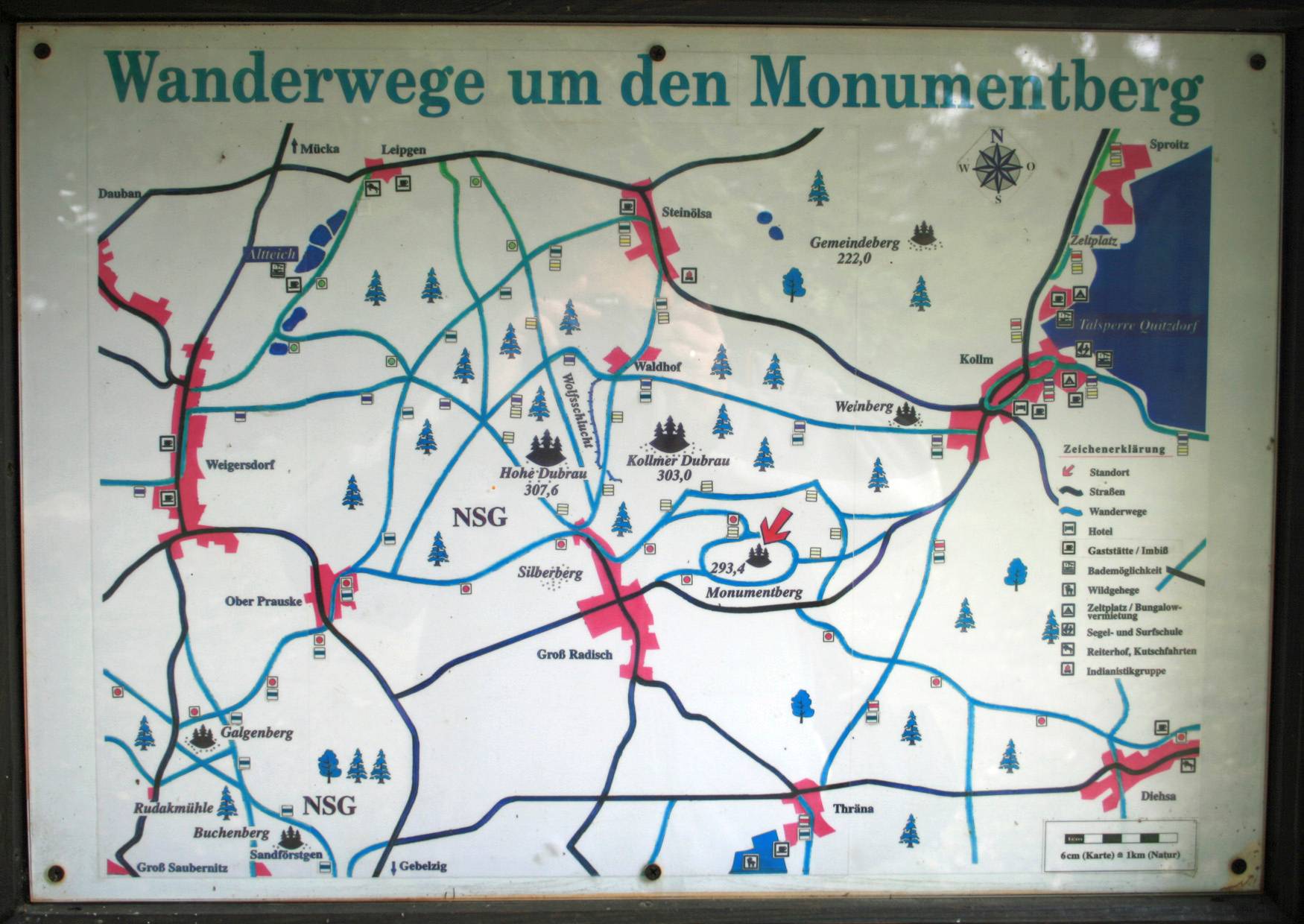 Wanderwege um dem Monumentberg