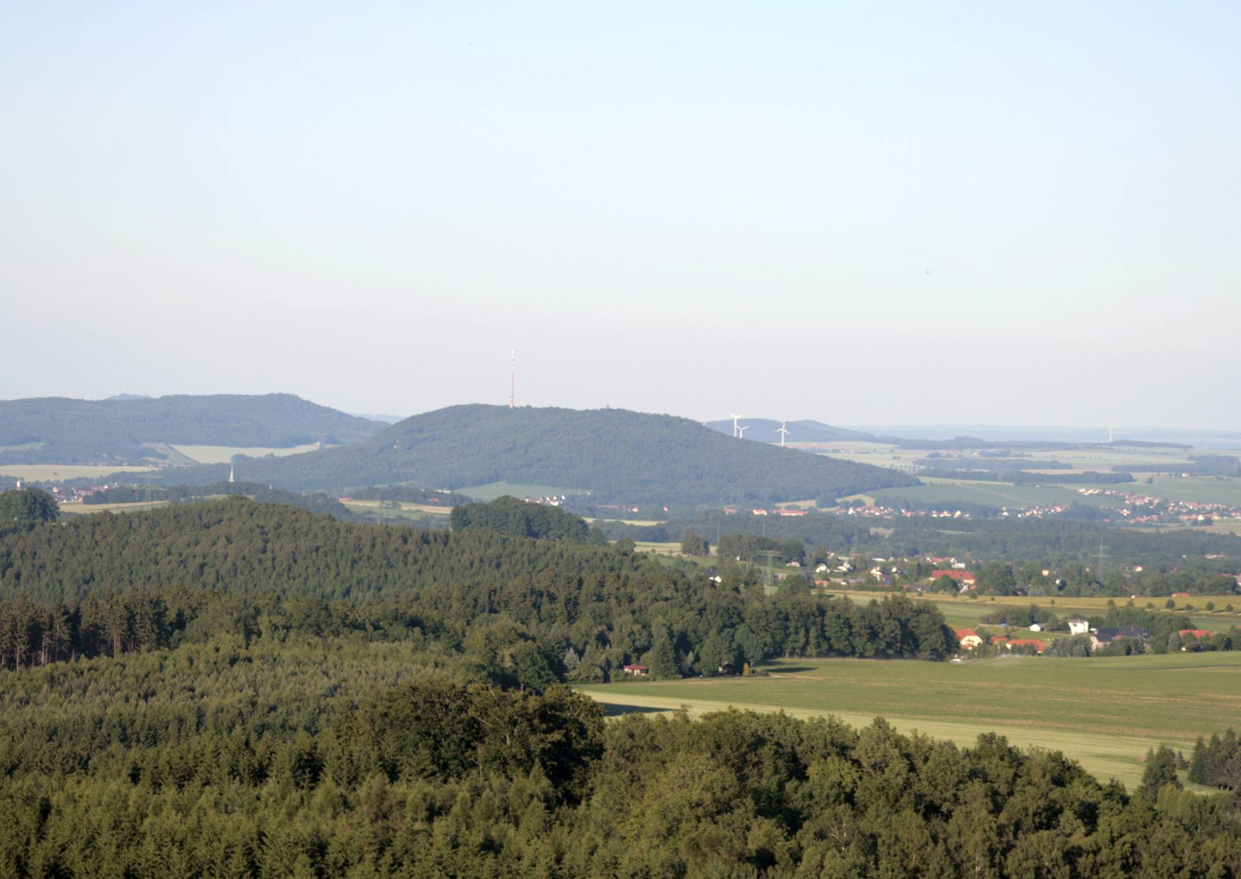 Bieleboh der Blick vom Aussichtsturm - Löbauer Berg