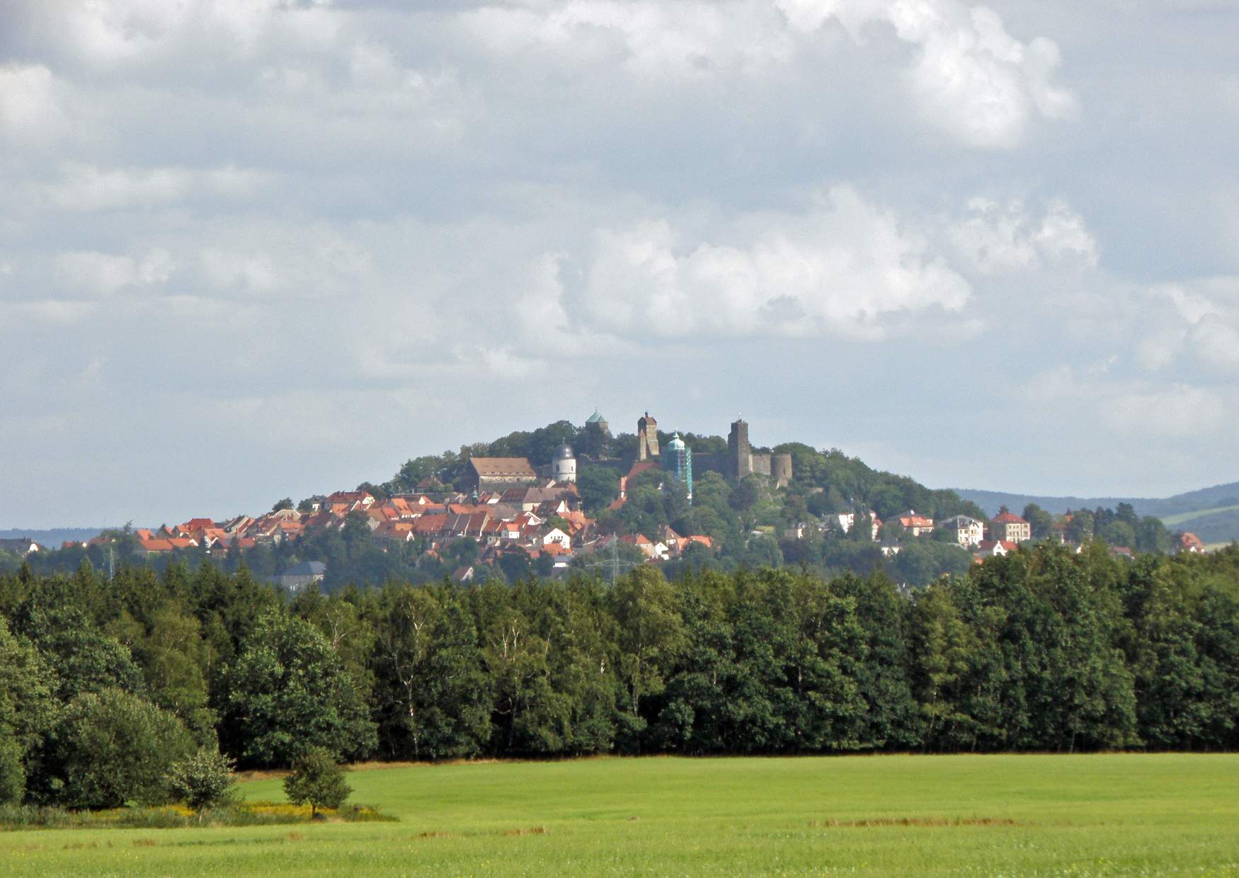 Burg Stolpen aus Richtung Wilschdorf