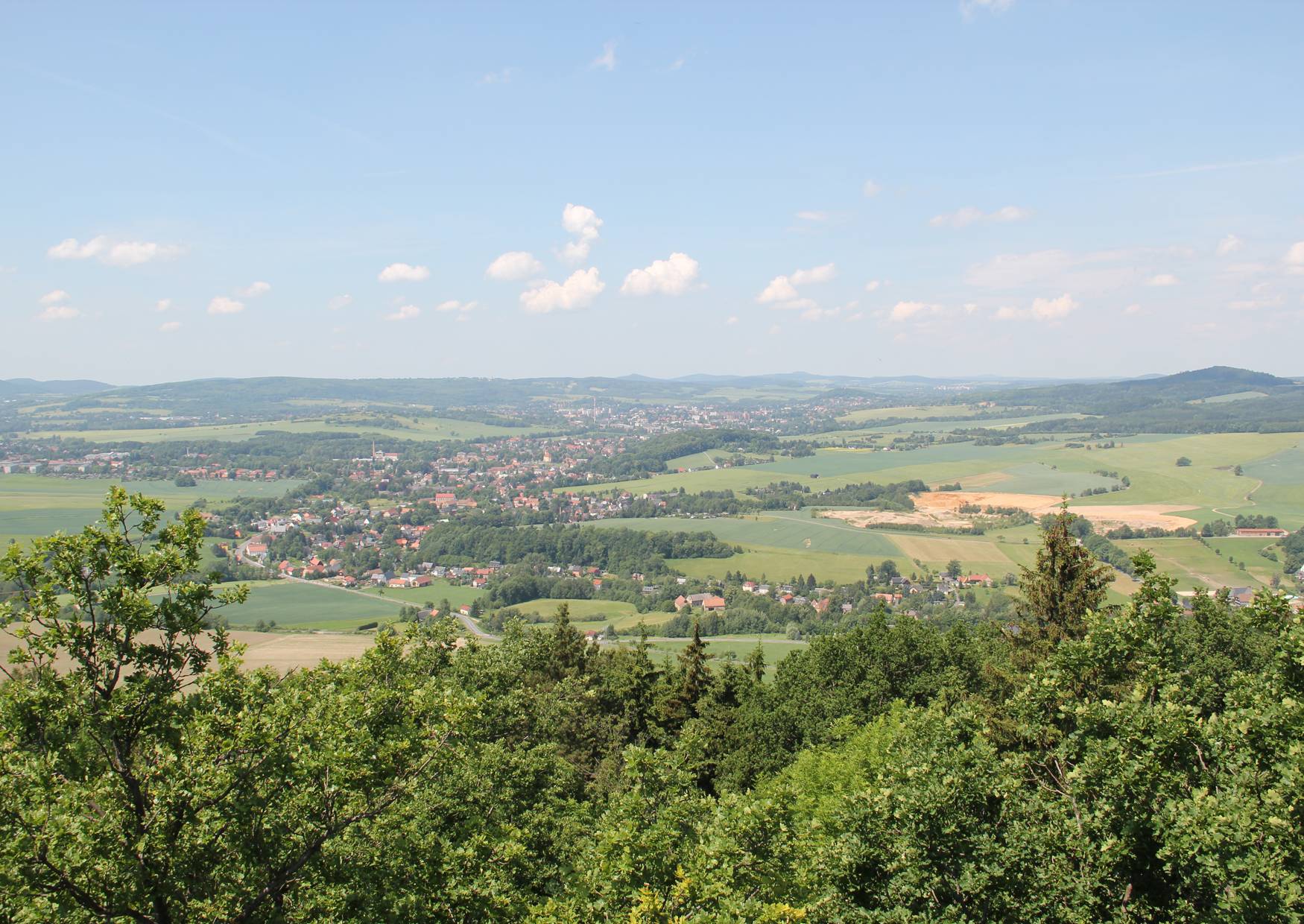 Der Blick vom Dr. Curt Heinke Turm auf dem Breiteberg