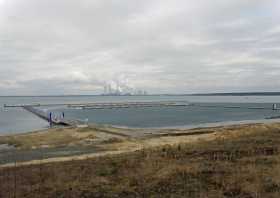 Der Bäralder See bei Boxberg im Jahr 2009, Steganlage im Bau