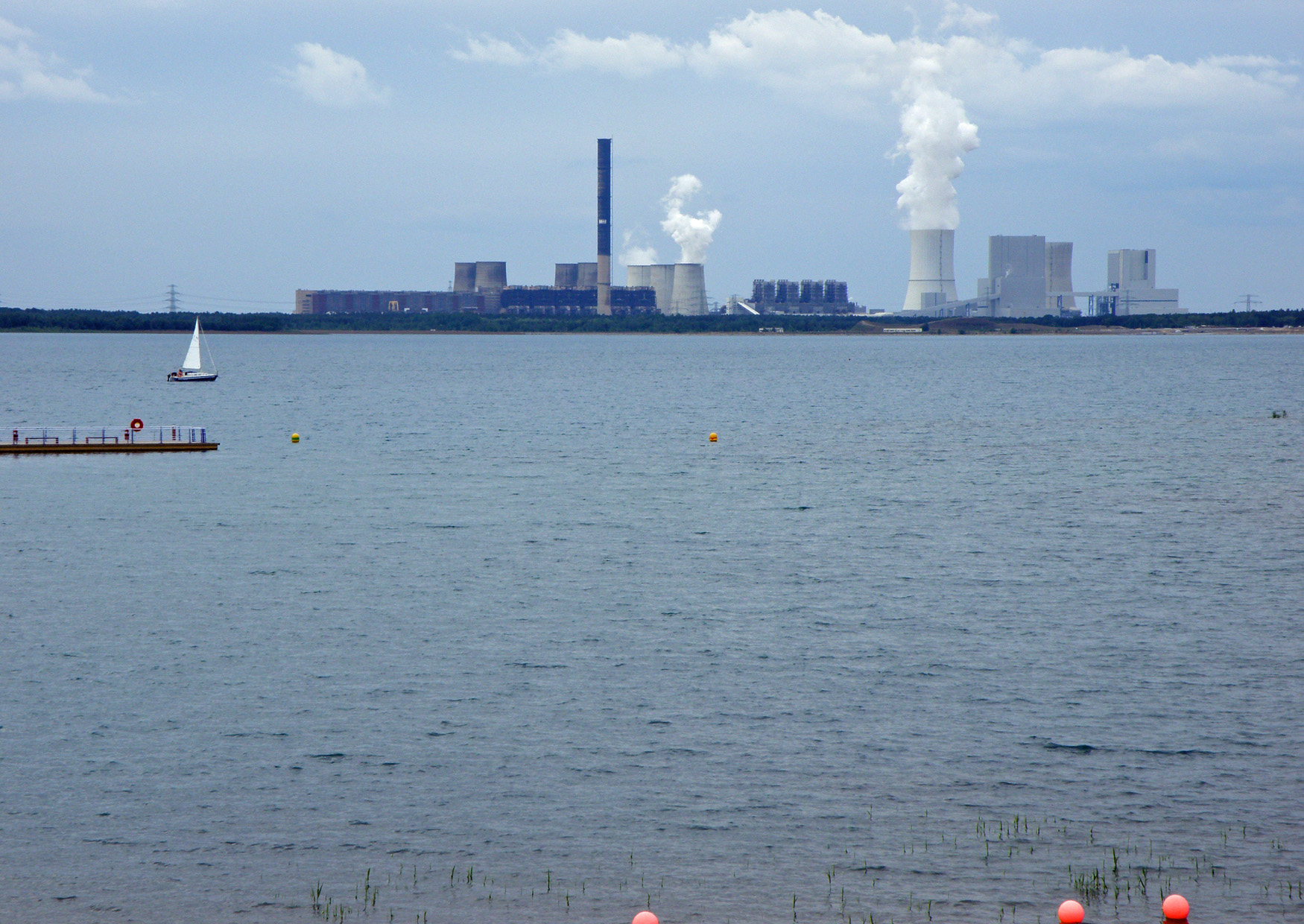 Der Bäralder See bei Boxberg im Jahr 2009, Seeblick