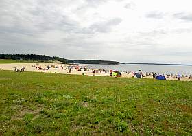 Badestrand am Bärwalder See die Erholung im Sommer