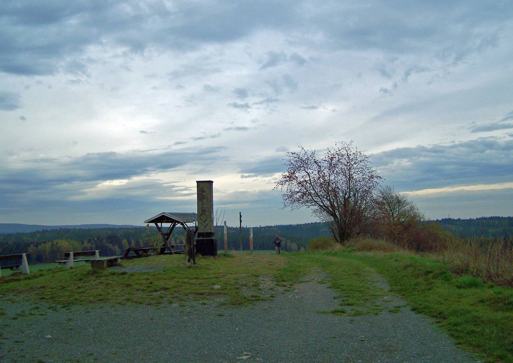 Triangulationssäule auf dem Wirtsberg im Vogtland