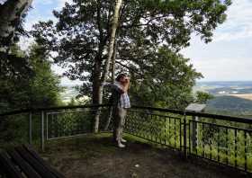 Der Scheibenberg bei der Bergstadt Scheibenberg - Aussichtspunkt