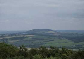 Der Scheibenberg bei der Bergstadt Scheibenberg - Pöhlberg Blick