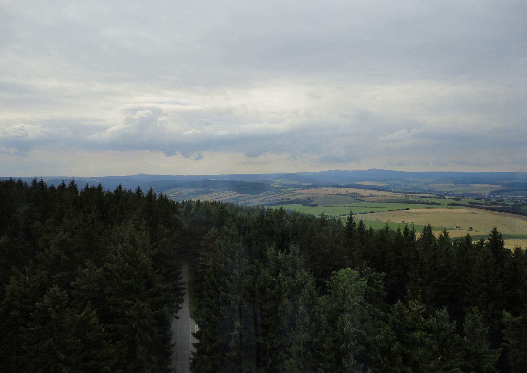 Der Pöhlberg bei Annaberg Buchholz - Blick nach Süden