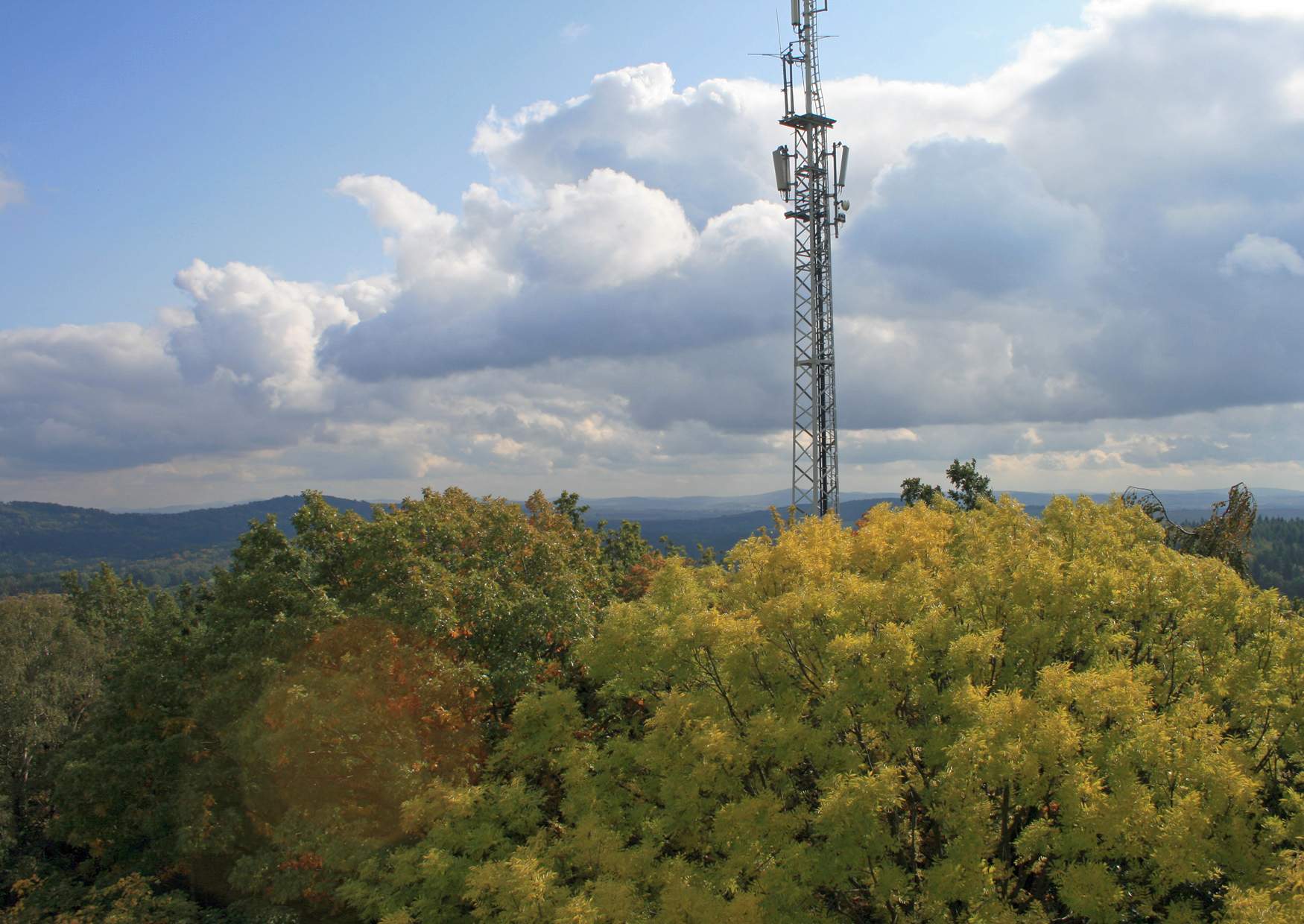 Schwedenstein der Blick vom Aussichtsturm nach Südosten