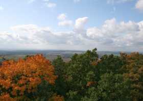 Schwedenstein der Blick vom Aussichtsturm nach Südwesten