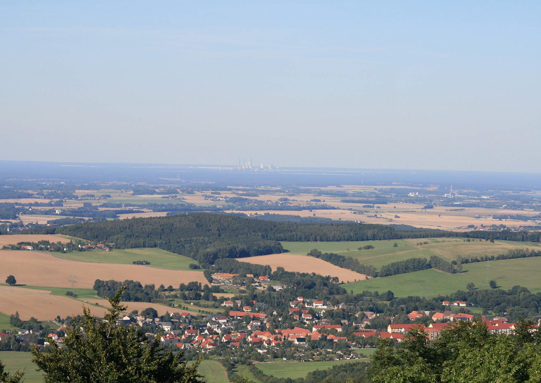 Kraftwerk Boxberg Aussicht vom Valtenberg