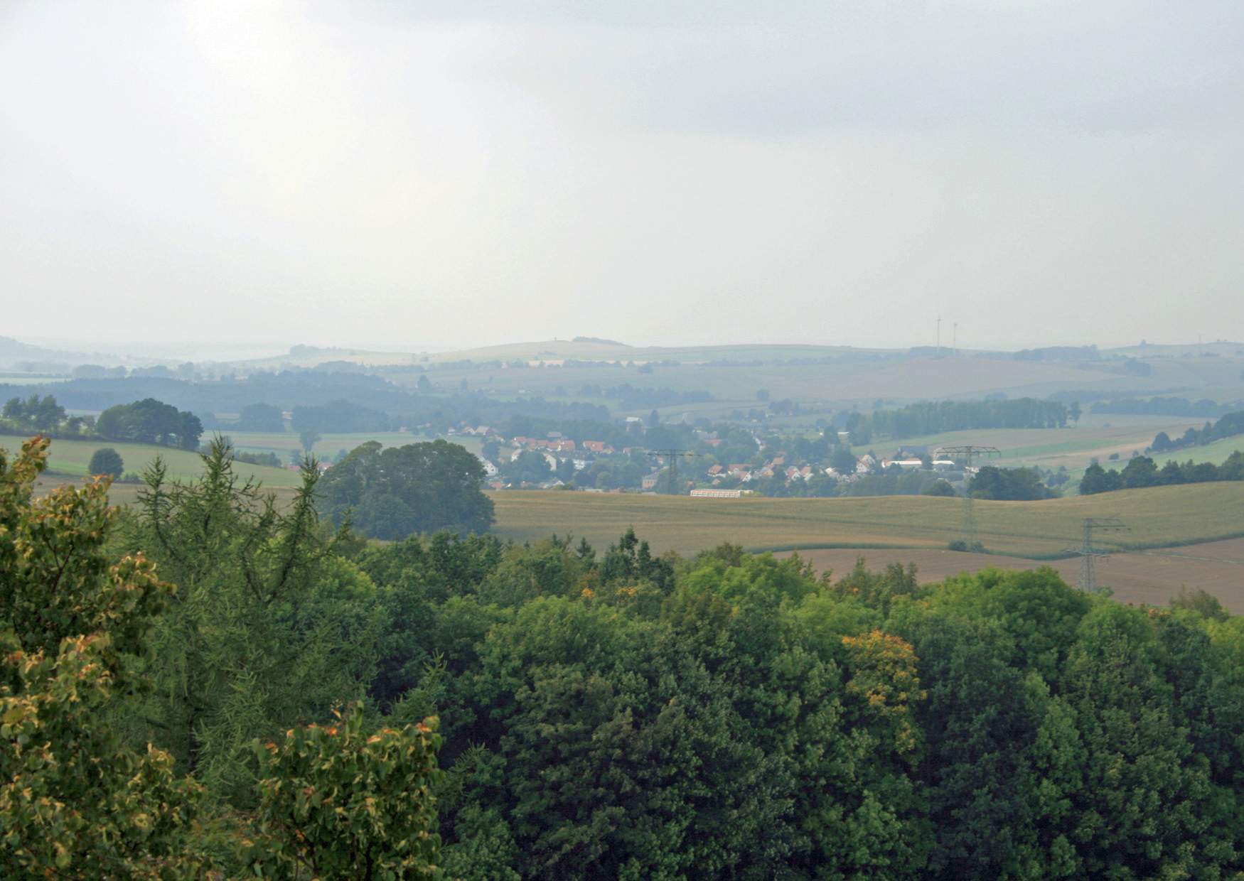 Der Blick von der Götzinger Höhe auf Polenz