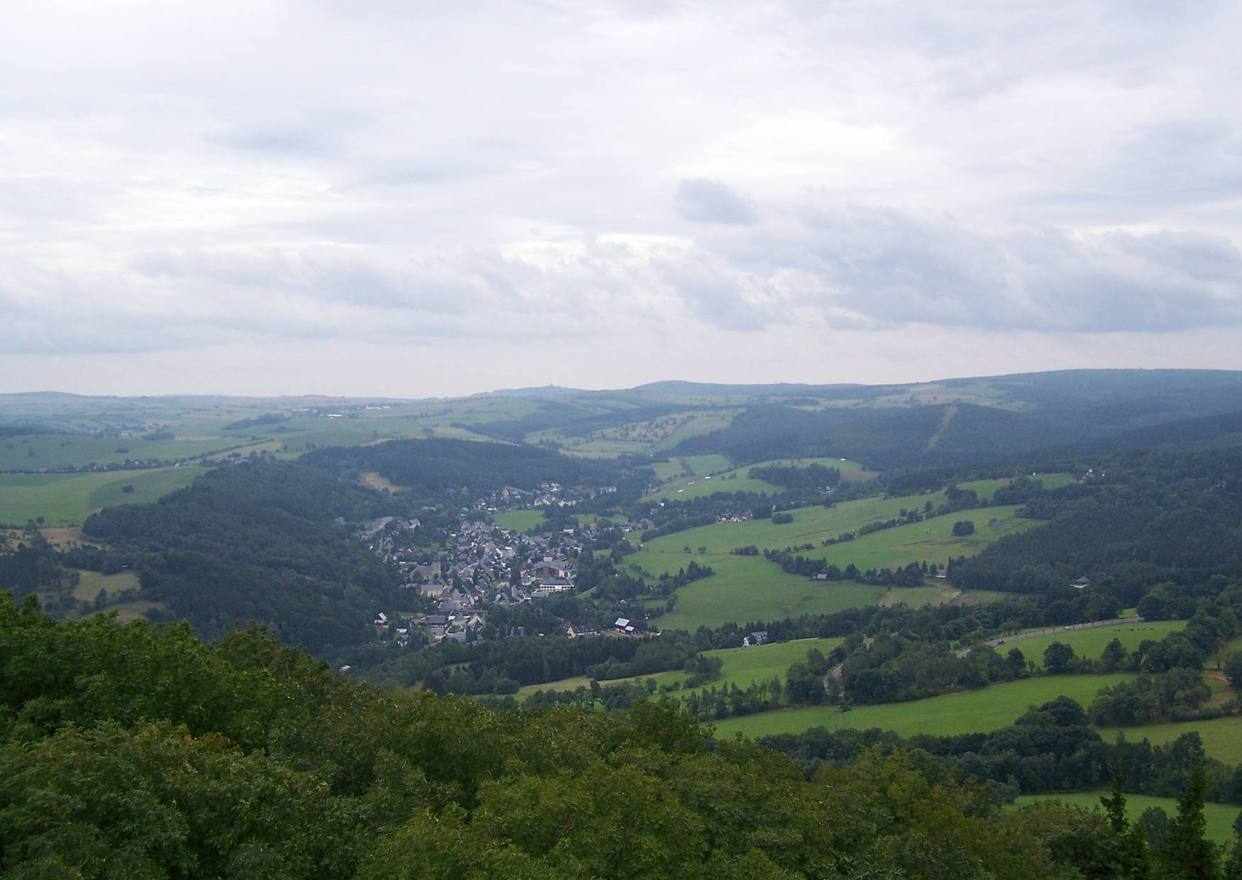 Der Blick vom Luisenturm auf Geising