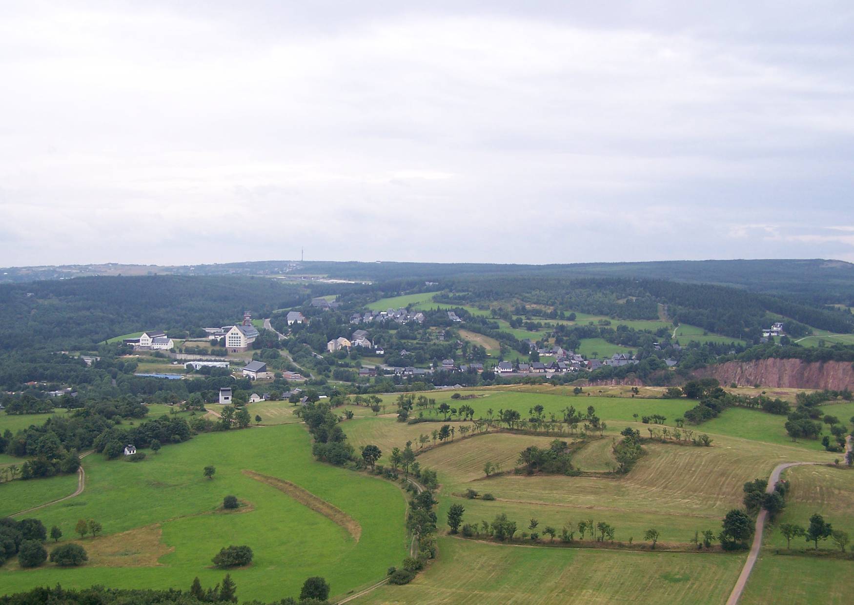 Der Blick vom Luisenturm nach Zinnwald