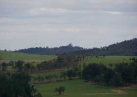 Der Blick zum Mückentürmchen von der Kohlhaukuppe in Geising