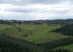 Aussicht auf Kohlhaukuppe in Geisingen vom Aussichtsturm neben der Bergbaude