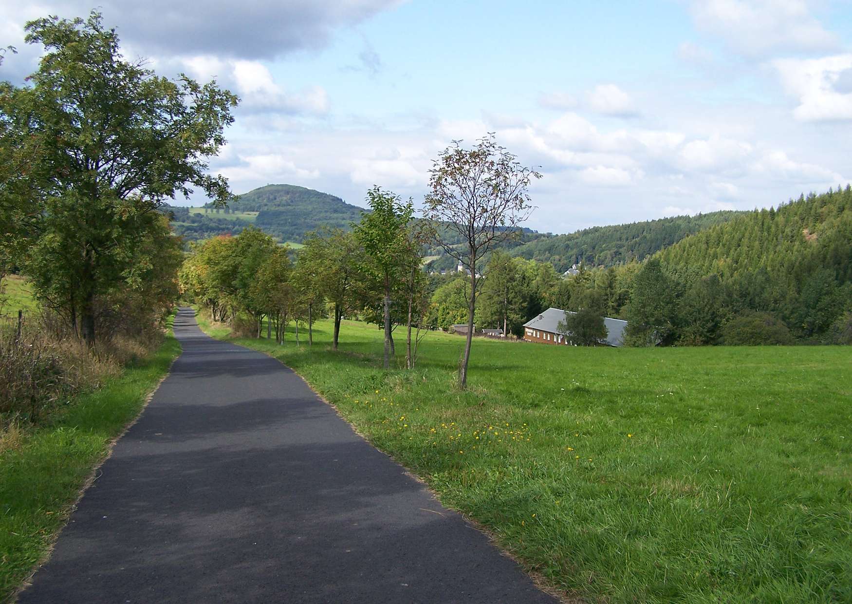 Wanderweg vom Parkplaz Geising auf die Kohlhaukuppe