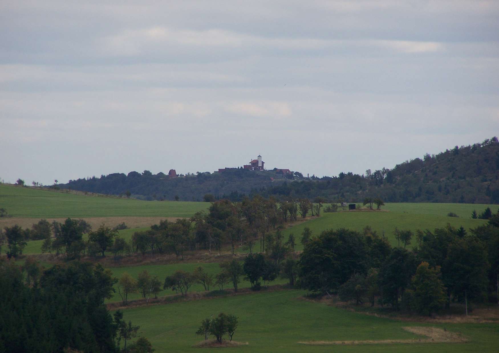 Der Blick zum Mückentürmchen von der Kohlhaukuppe in Geising