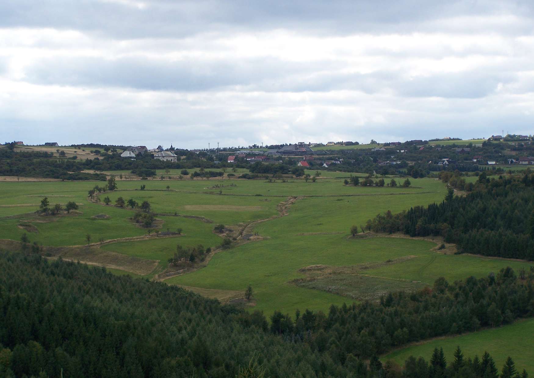 Aussicht auf Kohlhaukuppe in Geisingen vom Aussichtsturm neben der Bergbaude