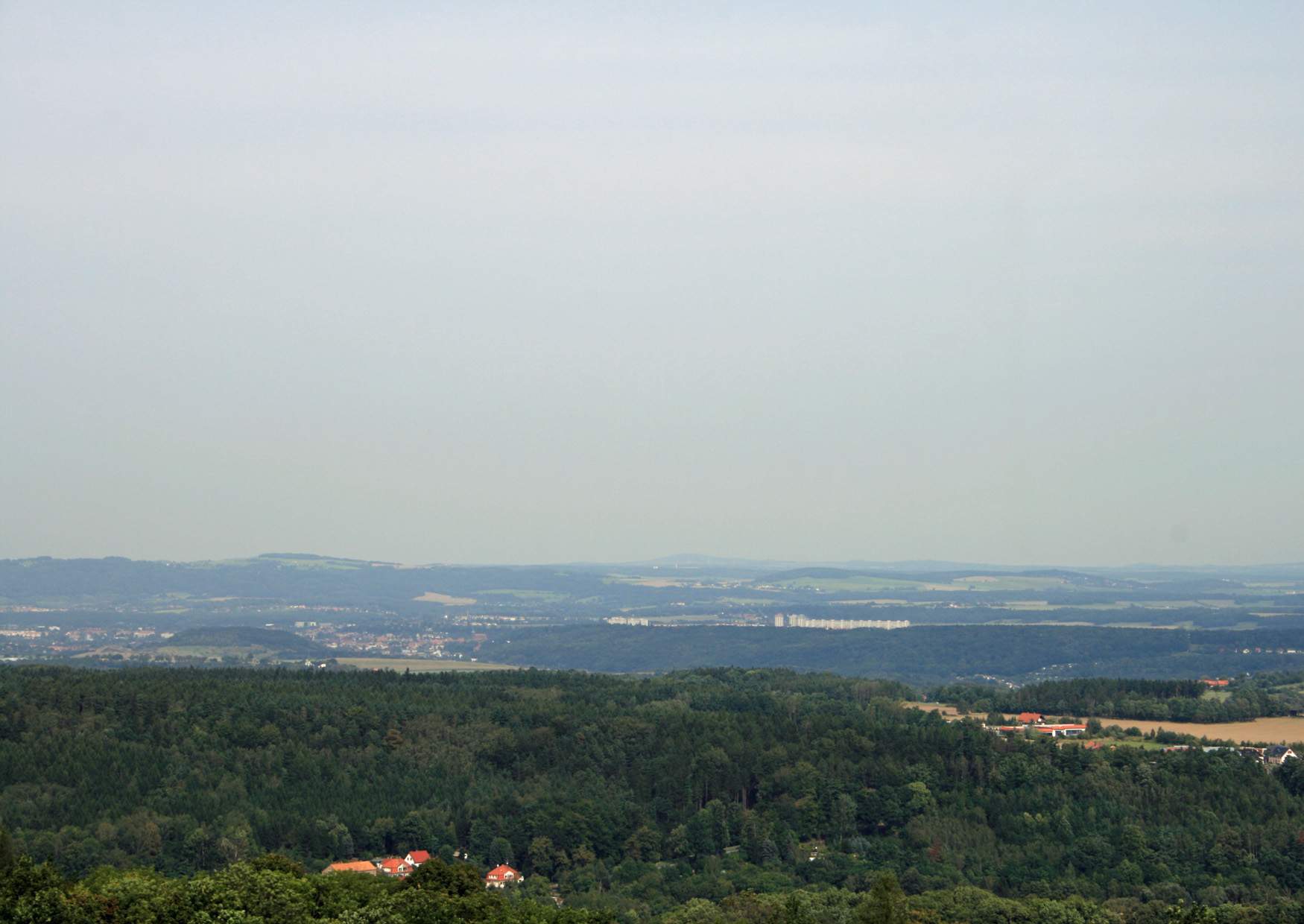 Der Ausblick vom Bismarckturm Berggießhübel nach Pirna