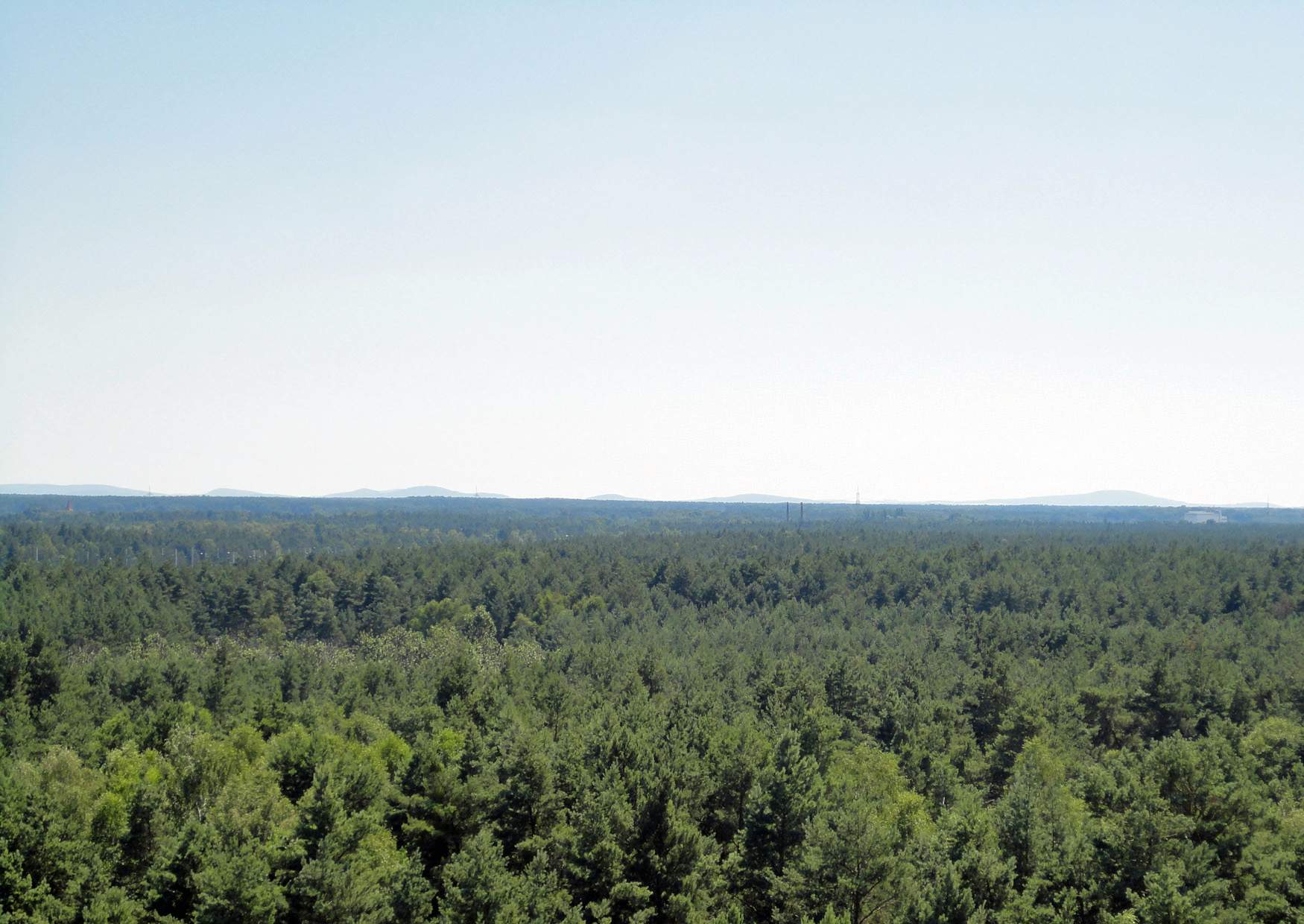 Blick vom Aussichtsturm am Senftenberger See nach Süden