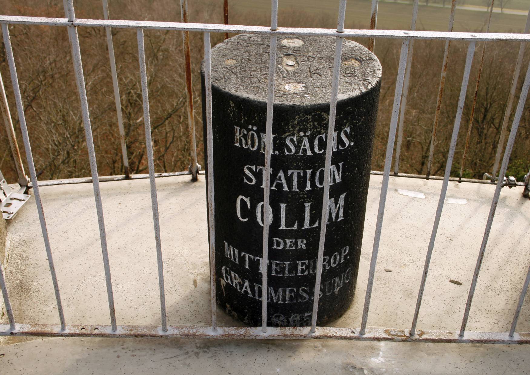 Triangulationssäule auf dem Collmberg bei Oschatz, Wermsdorf