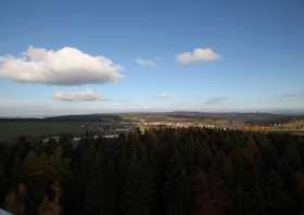 Der Blick vom König-Albert-Turm auf dem Spiegelwald - Grünhain