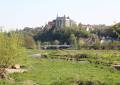 Burg Mildenstein eingerüstet zur Sanierung