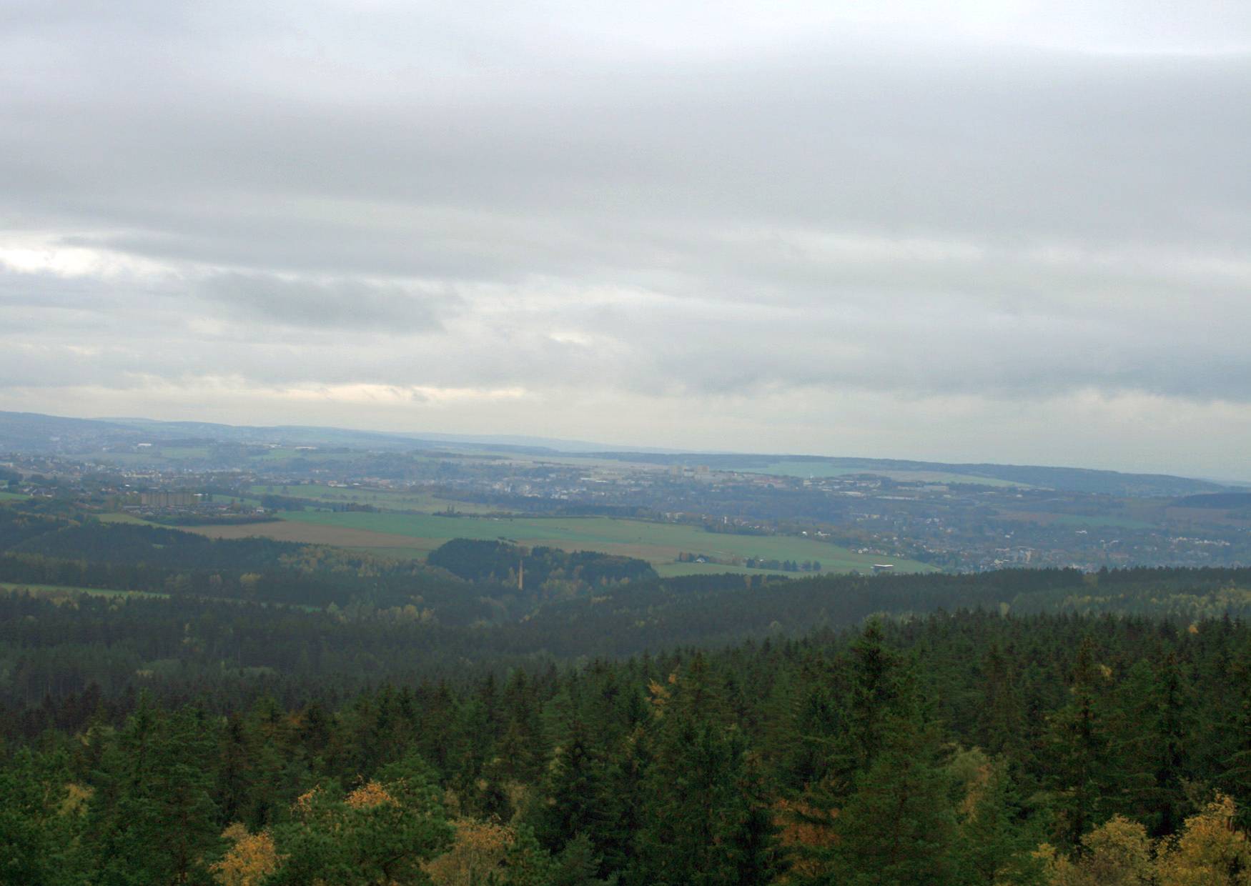 Blick nach Rodewisch vom Steinbergturm