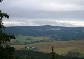 Vogtland Steinbergturm Blick Laubberg