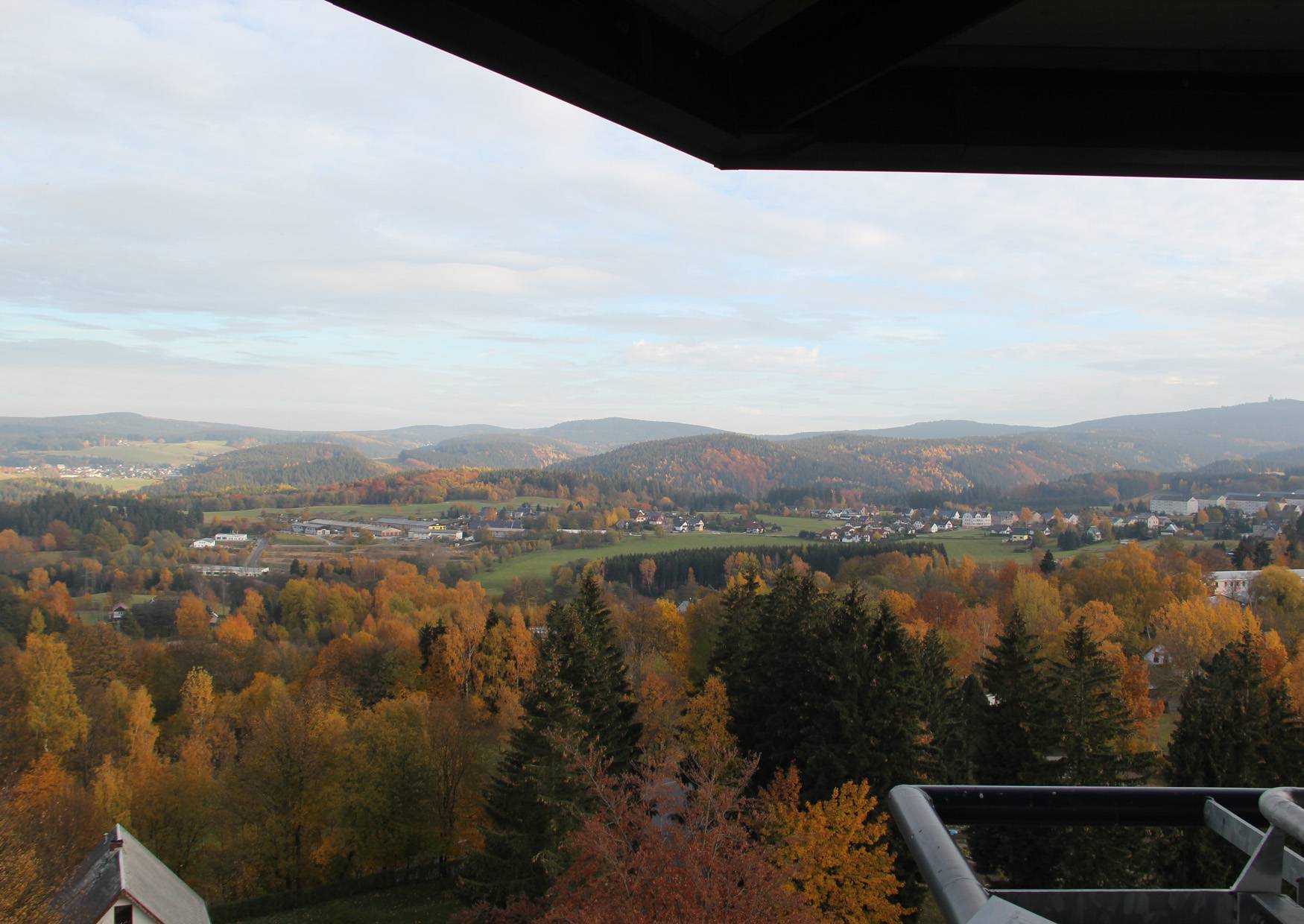 Erzgebirgsblick in Eibenstock vom Glück auf Turm