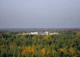 Blick vom Turm â€žAm Schweren Bergâ€œ auf  das Kaufland Weißwasser