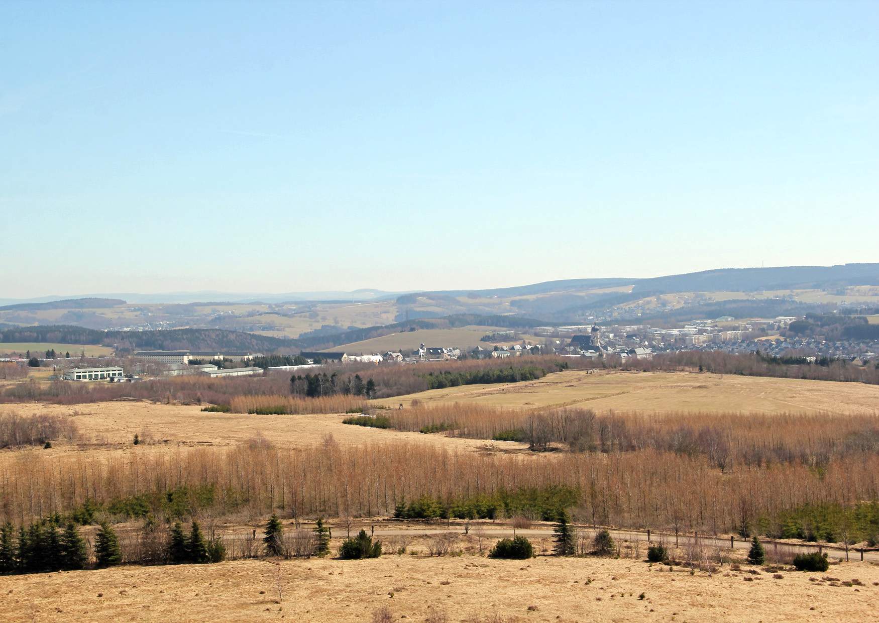 Blick von der Brüderhöhe auf die Bergstadt Marienberg