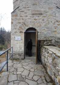 Der May's Turm in Thermalbad Wiesenbad - Eingang zum Turm