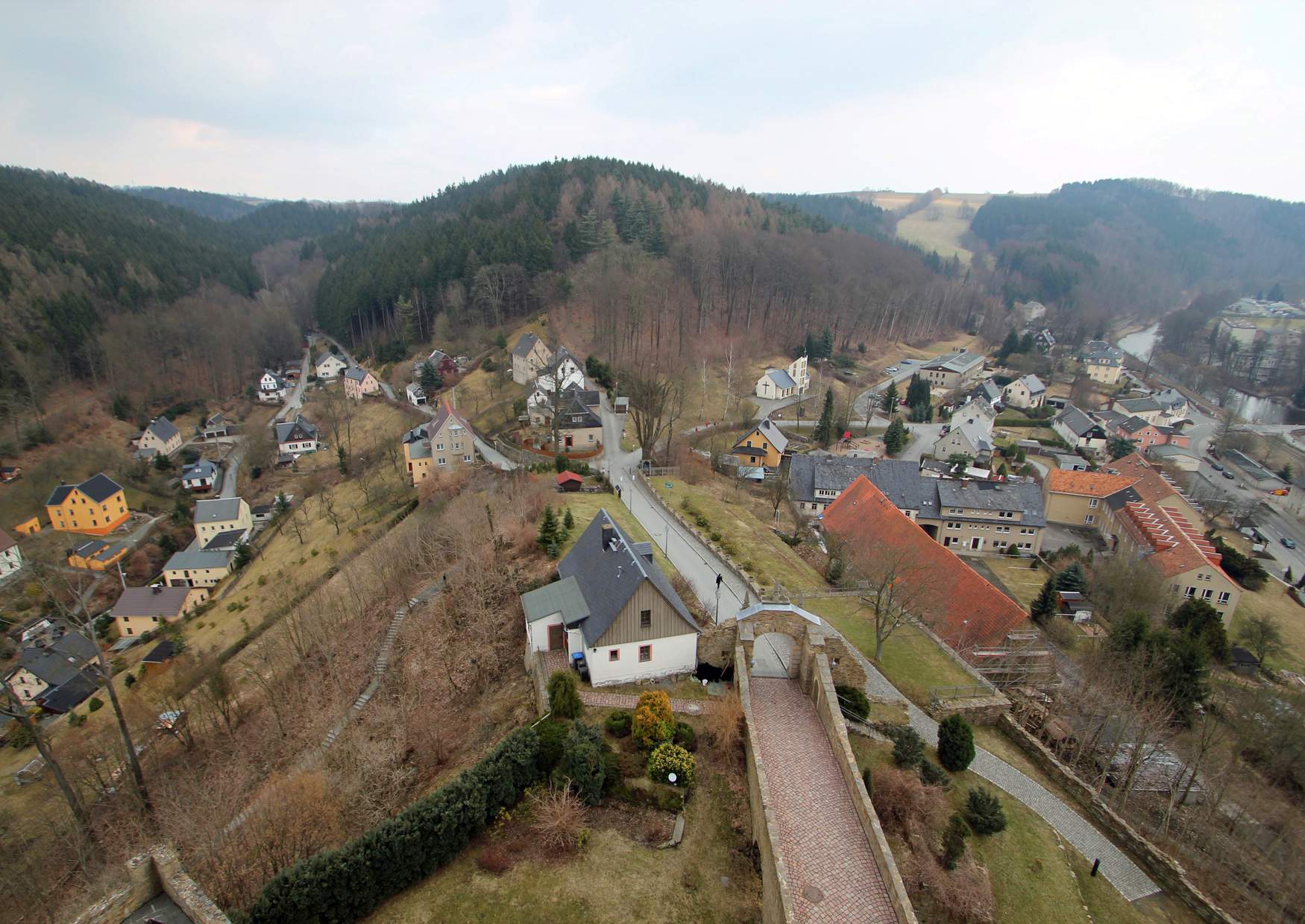 Zugang Burg Scharfenstein im Erzgebirge