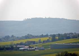 Der Blick von Geringswalde zum Rochlitzer Berg