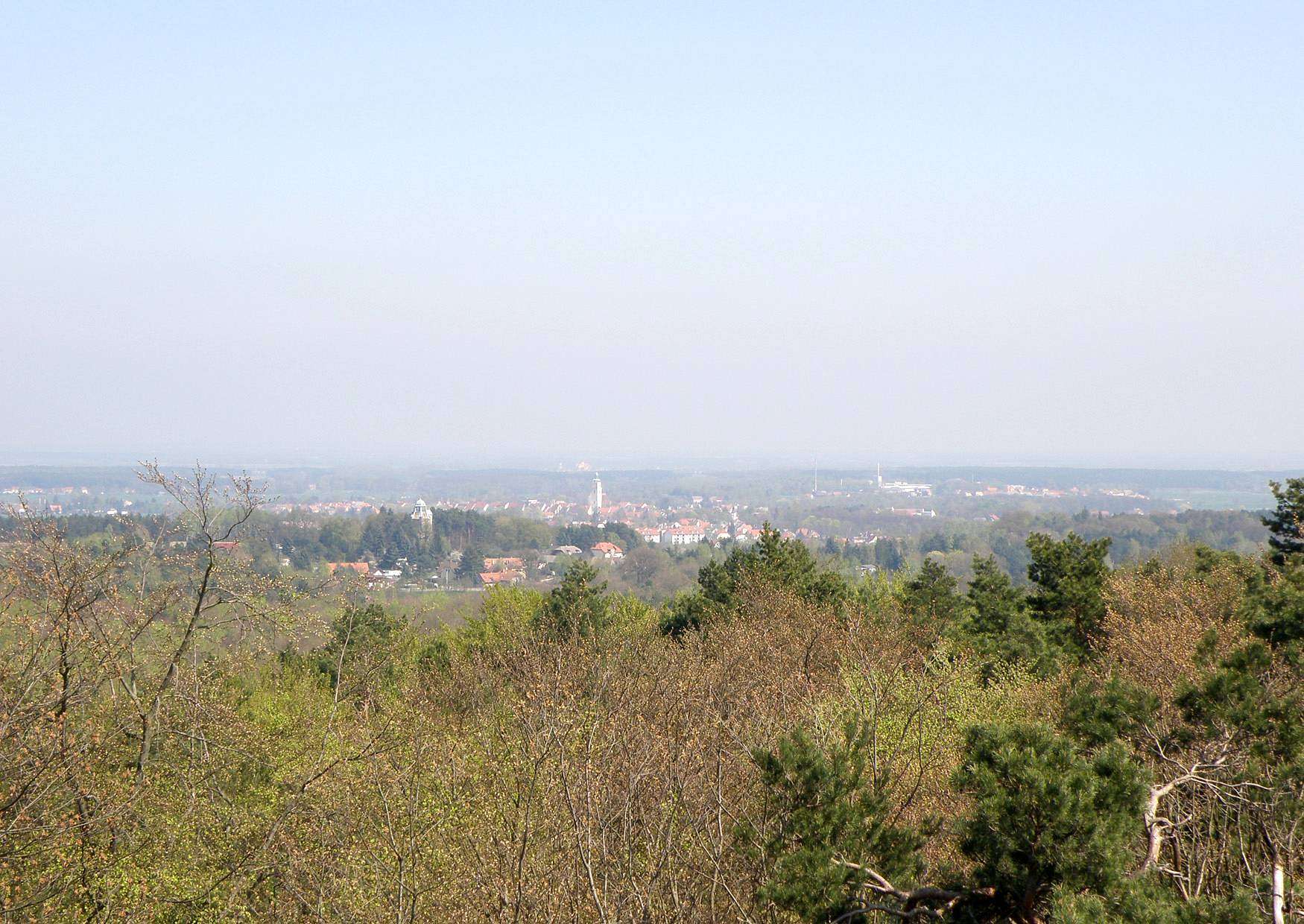 Der Kaiser Wilhelm Turm bei Bad Schmiedeberg - Blick in die Umgebung