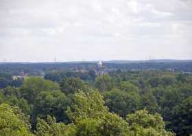 Der Ort Werben mit der Kirchturmspitze