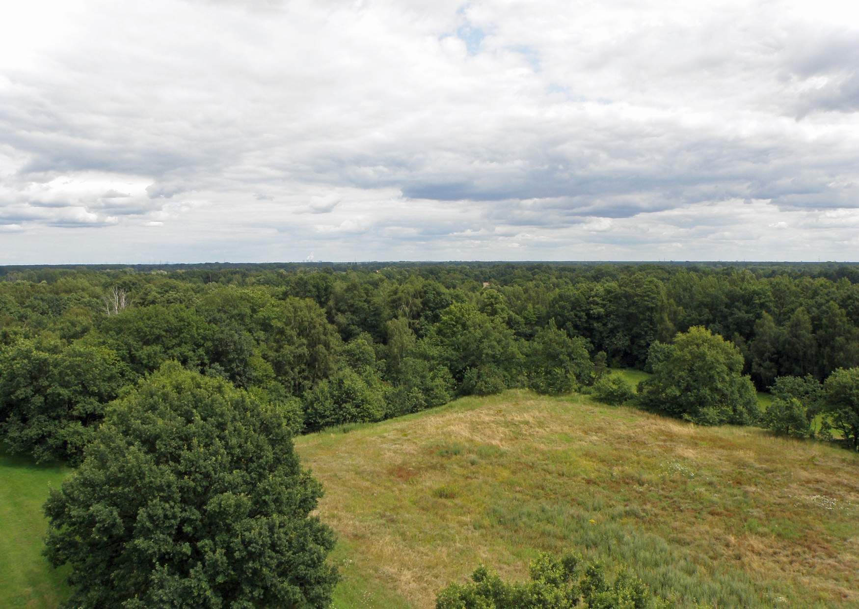 Der Blick vom Bismarkturm Burg Spreewald nach Osten