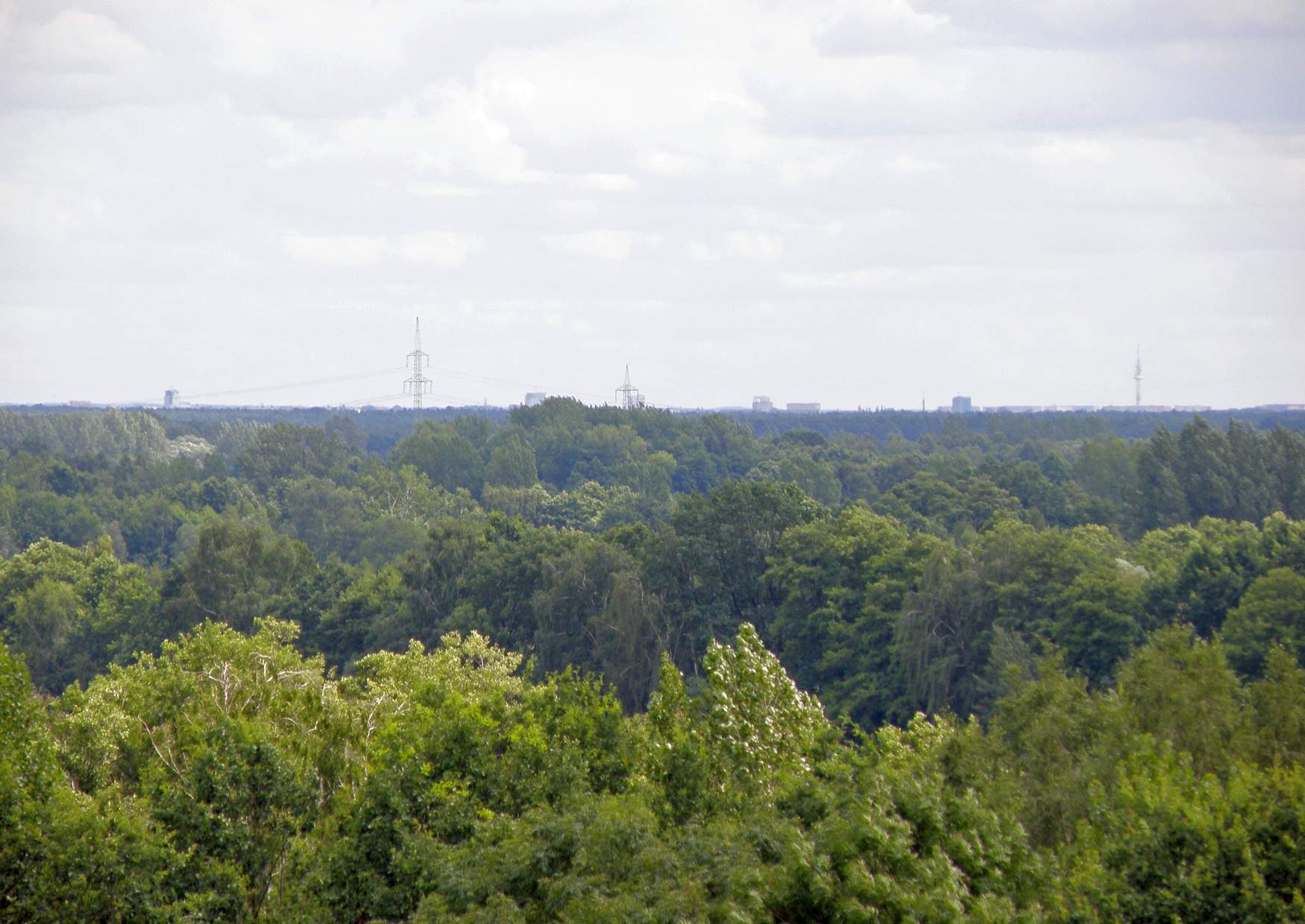 Die Silhouette von Cottbus vom Bismarckturm Burg