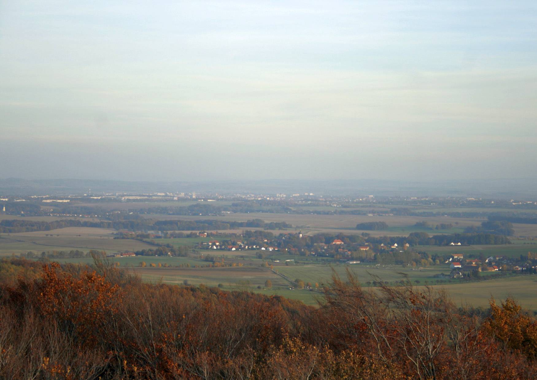 Der Blick nach Görlitz von den Königshainer Bergen