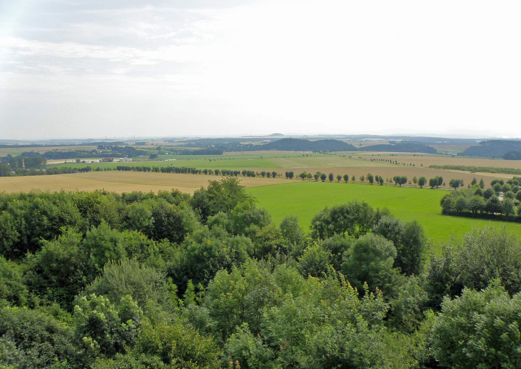 Der weite Blick vom Hutbergaltan in Herrnhut