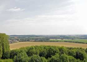 Der Blick vom Altan auf dem Hutberg in Herrnhut nach Osten