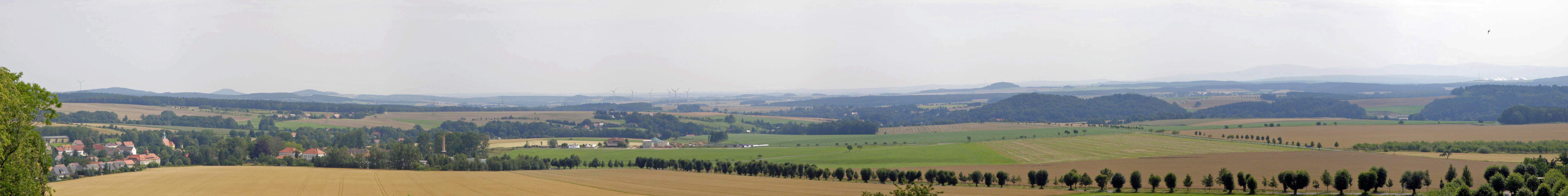 Panorama vom Hutberg Herrnhut von Osten nach Süden