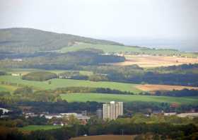 Aussicht vom Kottmar auf Niedercunnersdorf