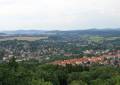 Der Blick vom Aussichtsturm auf dem Schlechteberg nach Ebersbach