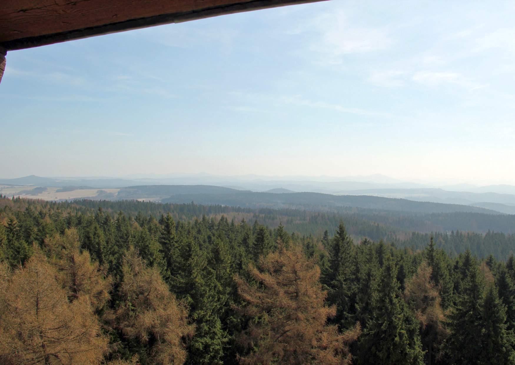 Blick vom Aussichtsturm auf dem Tanzplan Richtung Weifberg