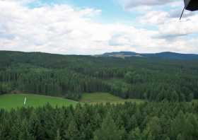 Blick vom Aussichtsturm auf dem Weifberg Richtung Sektor 5 nach Norden