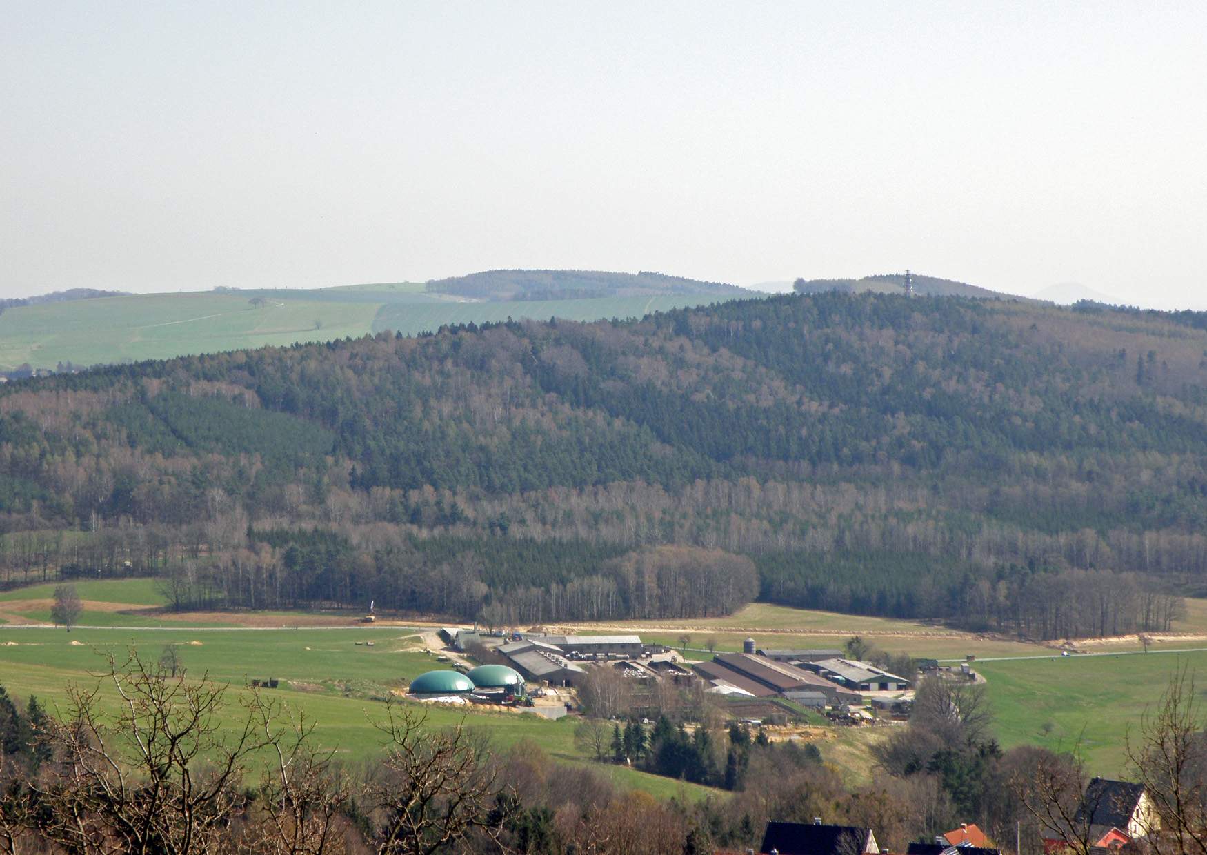 Aussichtsturm Elbersdorf Blick zum Großen Winterberg