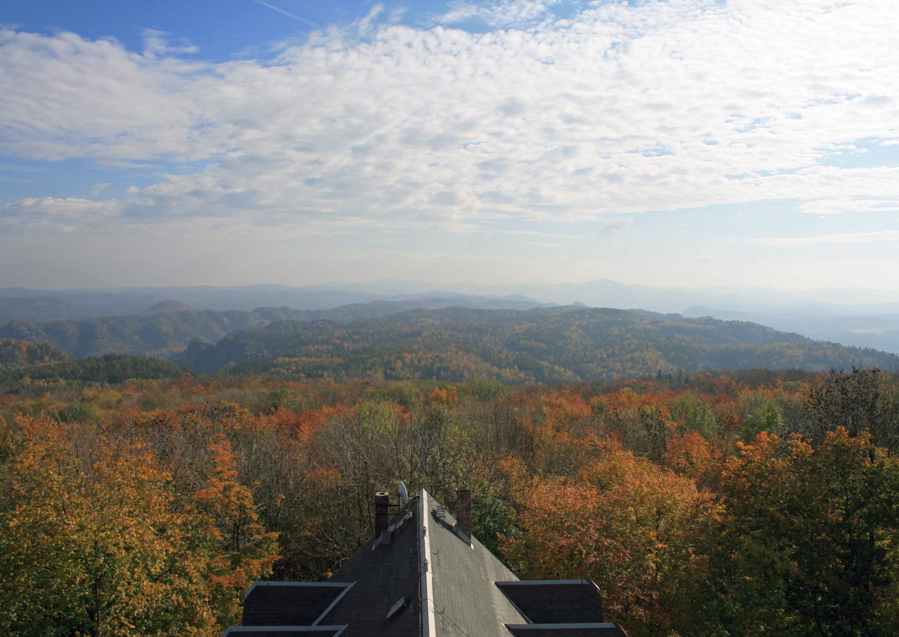 Der Blick vom Großen Winterberg nach Liberec