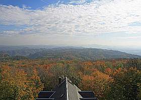 Der herrliche Blick vom Großen Winterberg nach Süden ins Böhmische.